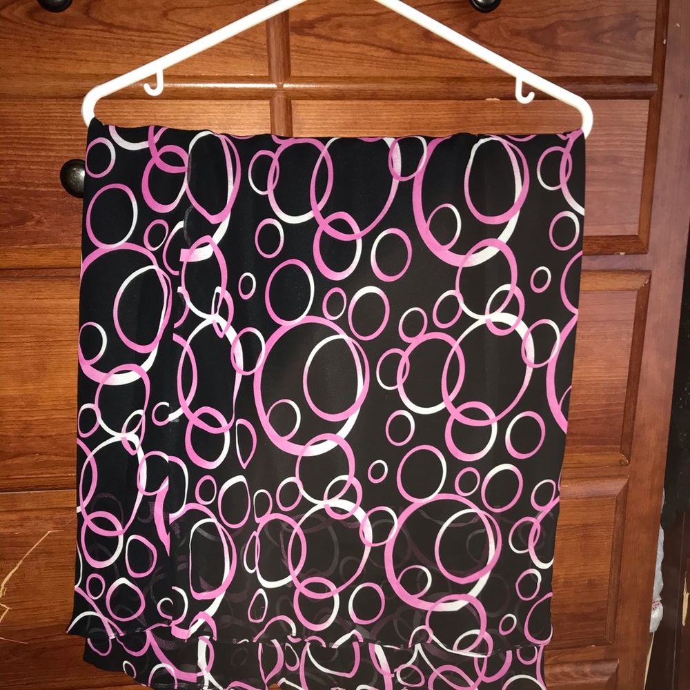 Plus size Pink geometric skirt